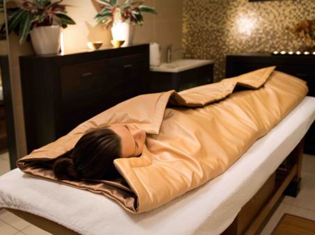 Обертывание (темный шоколад или водоросли с глиной) +термоодеяло