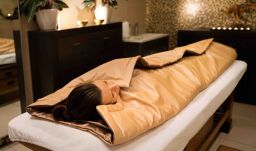 Обертывание (темный шоколад или водоросли с глиной) +термоодеяло